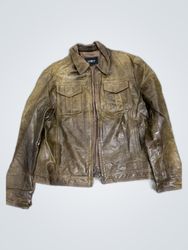 Oak Wood Leather Jacket