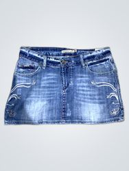Diesel Embroidered Denim Mini Skirt