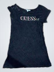 Guess Black Rhinestone Logo T-Shirt