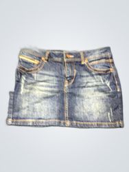 Diesel Distressed Denim Mini Skirt