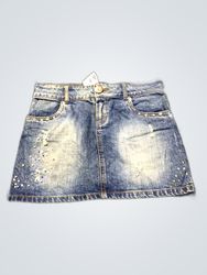Diesel Embellished Denim Mini Skirt