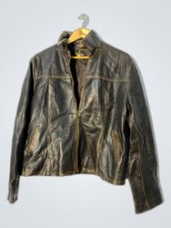 Carhartt Distressed Leather Jacket