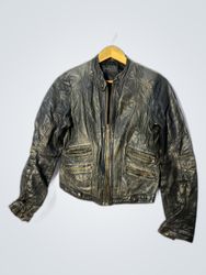 Mango Black Leather Biker Jacket