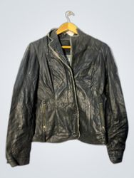 Unbranded Black Leather Biker Jacket
