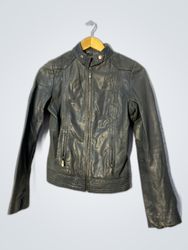 Unbranded Black Leather Biker Jacket