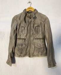 BC Best Connections Grey Leather Jacket