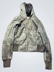 Gray Leather Jacket