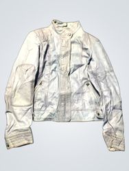 Light Blue Leather Jacket