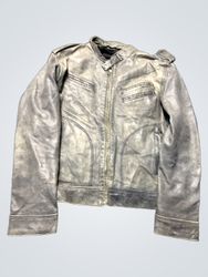 Grey Leather Jacket