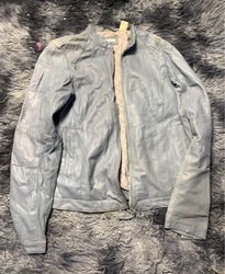 Gray Leather Jacket