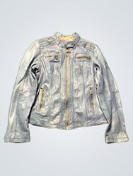 Blue Leather Jacket