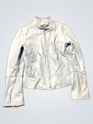 Light Blue Leather Jacket