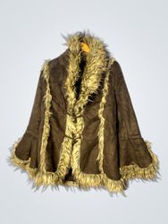 Brown Fur Trimmed Coat