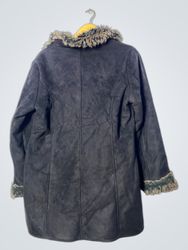 Black Fur-Trimmed Coat