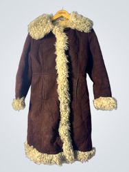 Brown Fur-Trimmed Coat