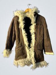 Brown Fur-Trimmed Coat