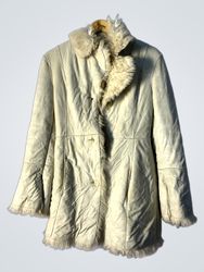 Fur-Lined White Coat