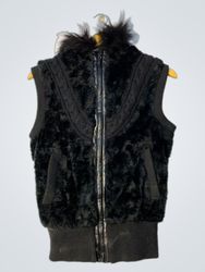 Black Fur Vest