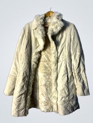 Cream Fur-Lined Coat