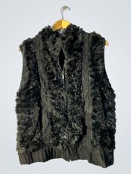 Black Fur Vest