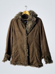 Brown Fur-Lined Coat