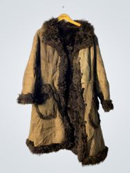 Brown Fur-Trimmed Coat