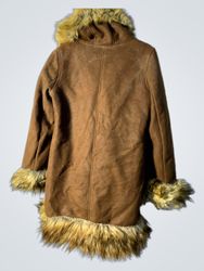 Brown Fur-Trimmed Coat