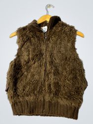 Brown Fuzzy Vest