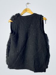 Black Fuzzy Vest