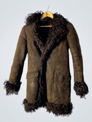 Brown Fur-Trimmed Coat