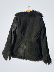 Black Fur Trimmed Coat