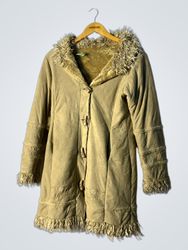 Tan Fur Trimmed Jacket
