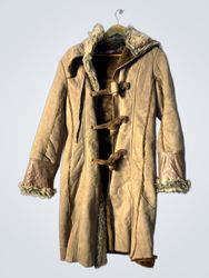Tan Fur-Lined Winter Coat