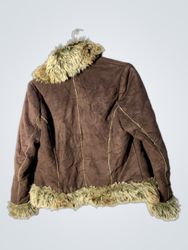 Brown Fur-Trimmed Coat