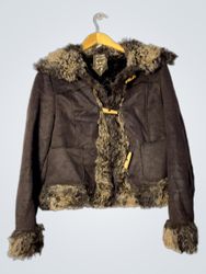 Brown Fur Trim Jacket