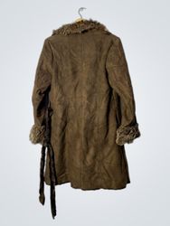 Brown Fur-Trimmed Coat