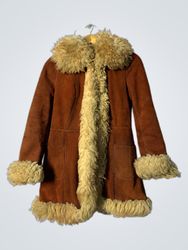 Brown Fur-Trimmed Coat