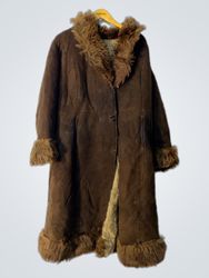 Brown Fur-Trimmed Coat