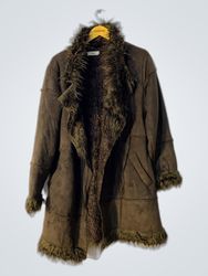 Brown Fur-Trimmed Coat