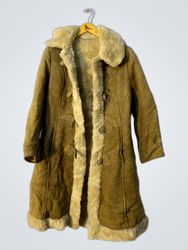 Shearling Lined Suede Coat