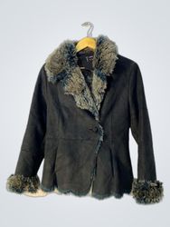 Black Faux Fur Trimmed Jacket