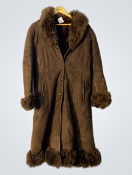 Brown Fur-Lined Coat