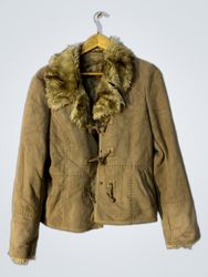 Brown Faux Fur Jacket
