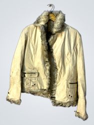 Fur-Lined Cream Jacket