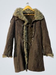 Brown Fur-Lined Coat