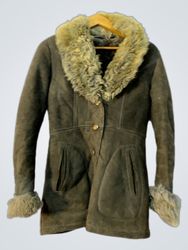 Olive Green Fur-Lined Coat