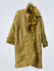 Long Tan Fur-Lined Coat