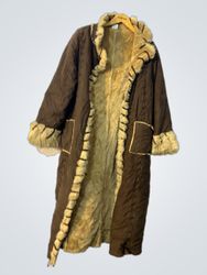 Brown Faux Fur Lined Maxi Coat