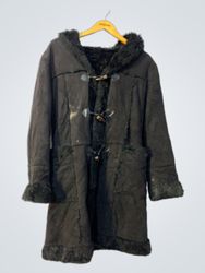 Black Fur-Trimmed Coat