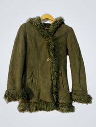 Green Fur Trimmed Jacket